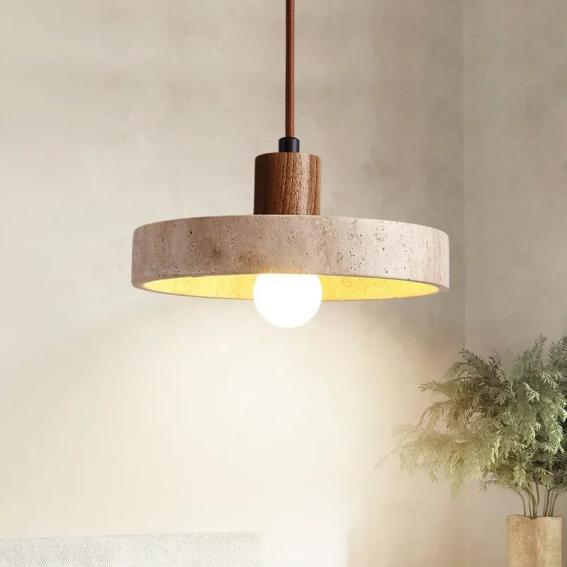 Marvelle | Natural Stone Pendant Lamp Featuring E27 LED Bulb