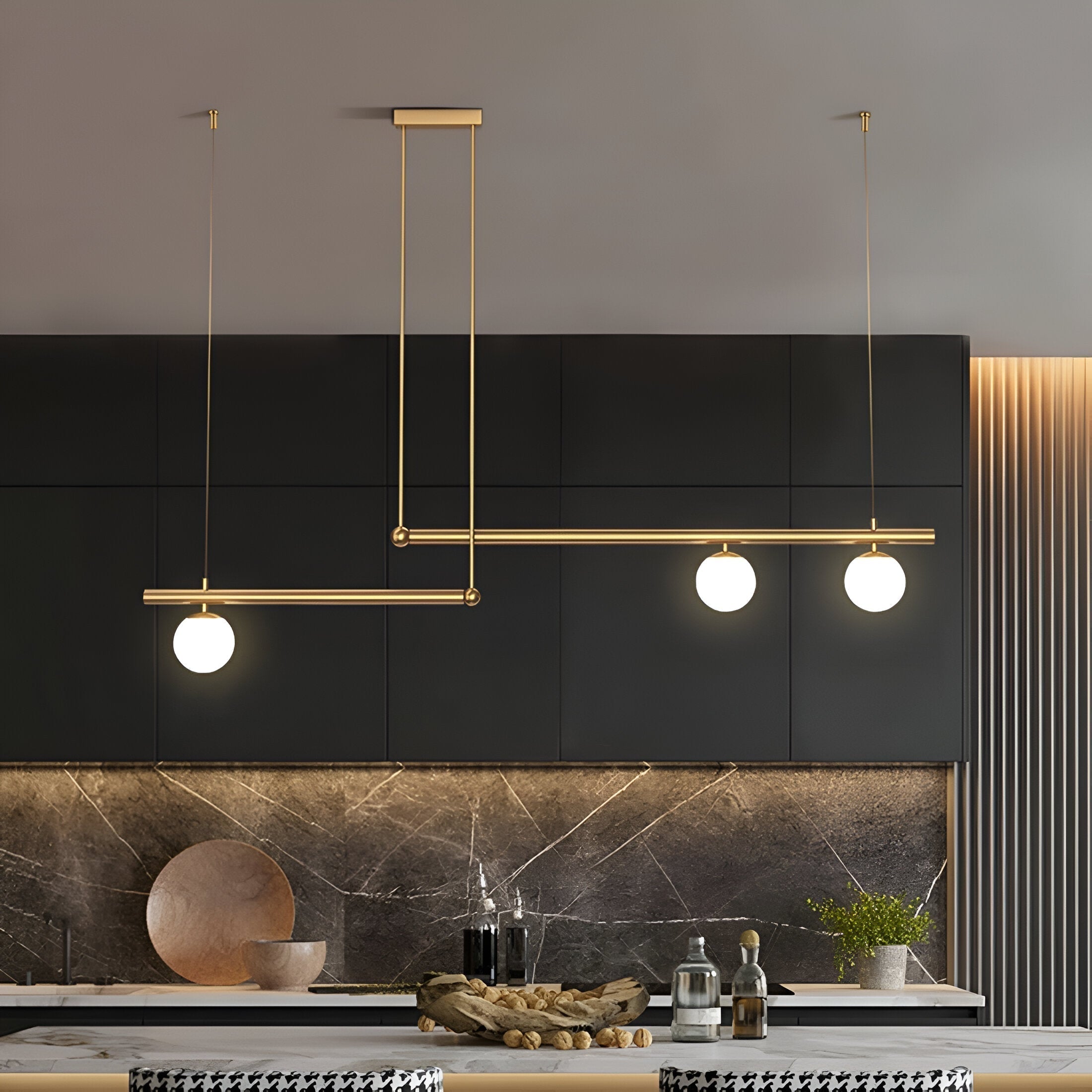 Ravelle | Scandinavian Glass Premium Linear Pendant Light