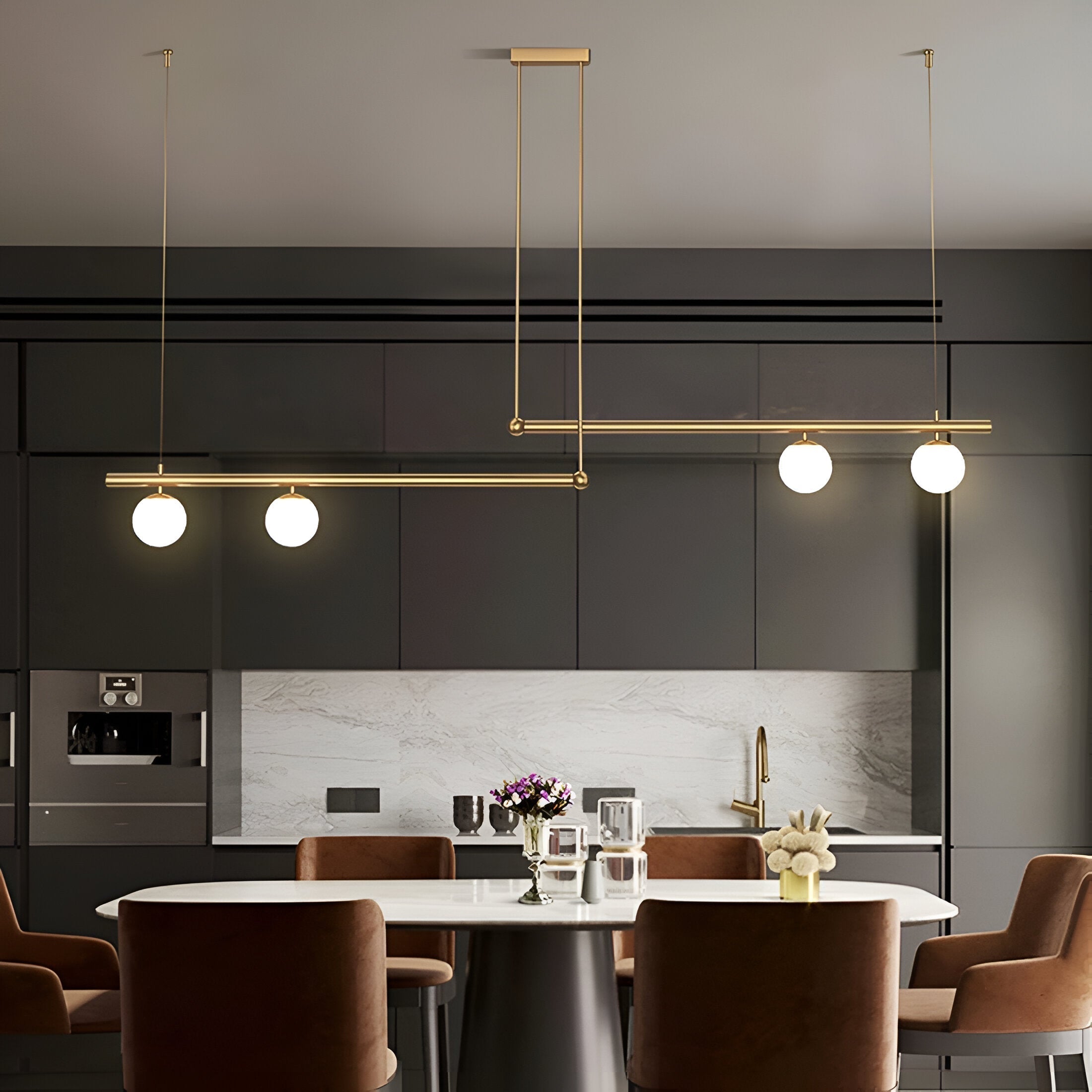 Ravelle | Scandinavian Glass Premium Linear Pendant Light