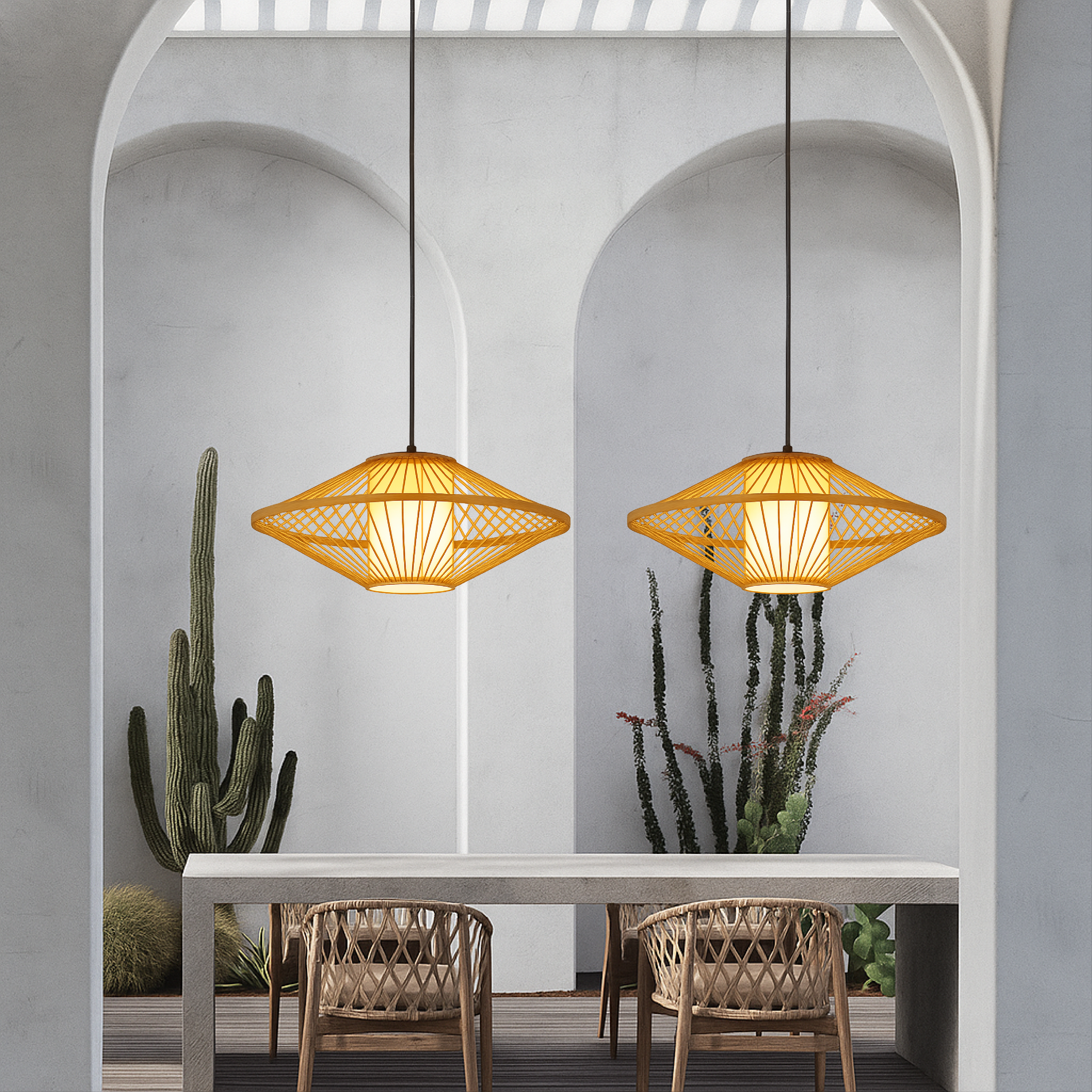 Hoshi | Japanese-Style Bamboo Pendant Lamp