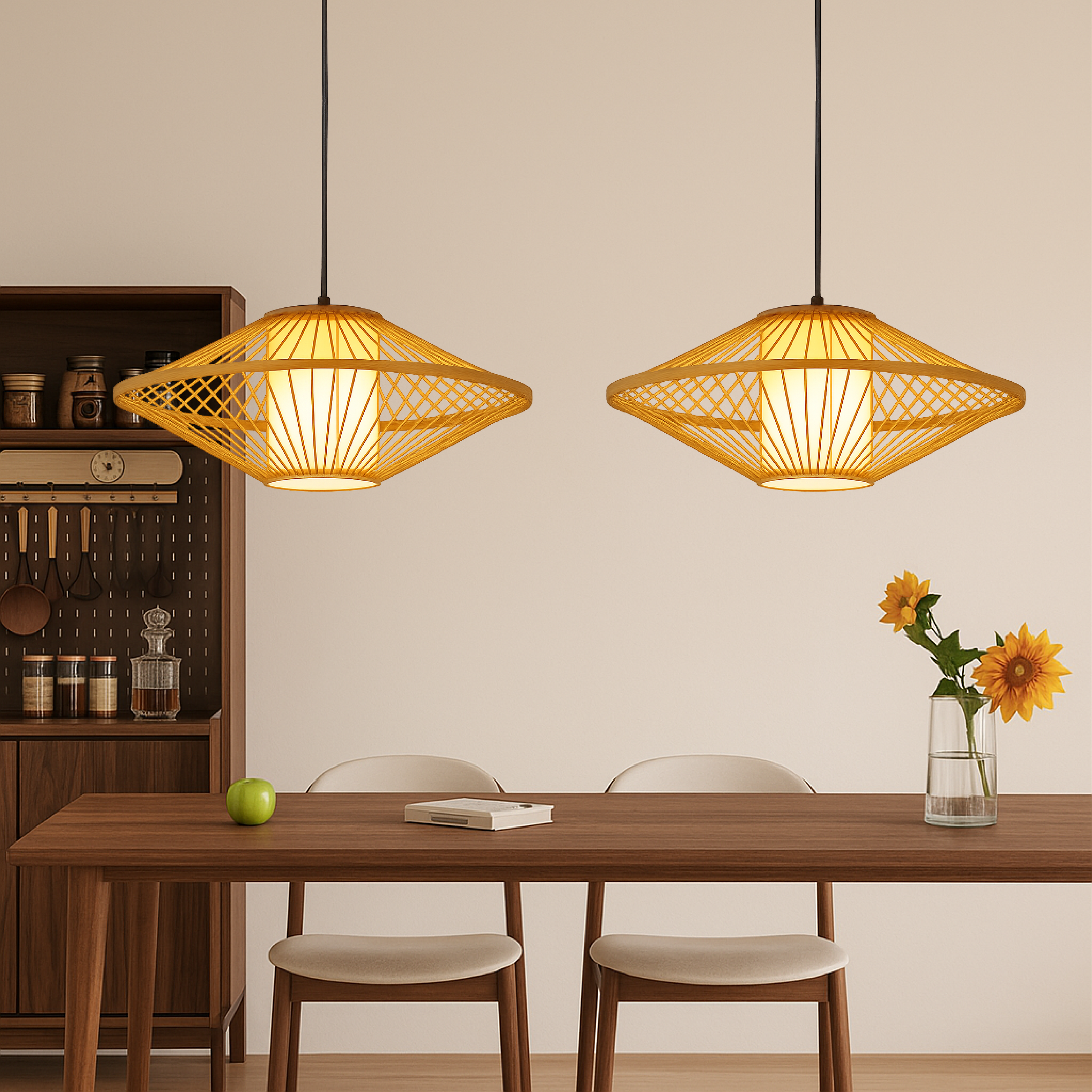 Hoshi | Japanese-Style Bamboo Pendant Lamp