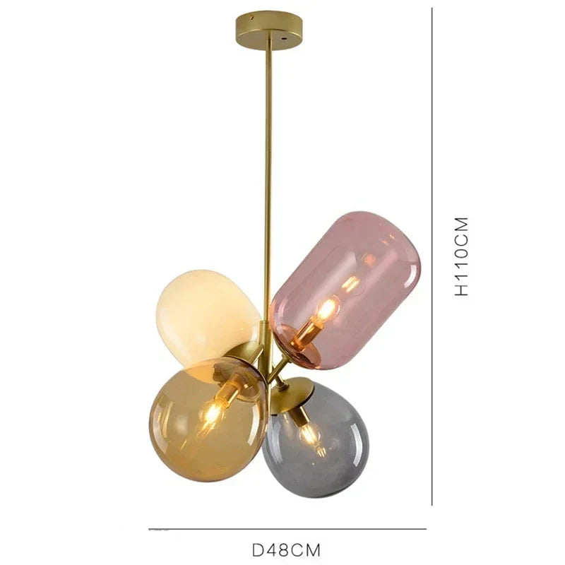 Elaris | Luxury Stained Glass Pendant Light