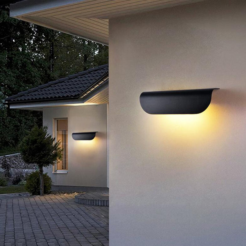 Cascara | Modern Curved Waterproof Outdoor Wall Lamp