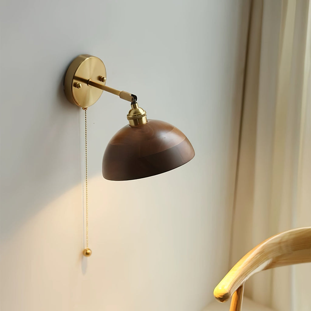 Eldora | Scandinavian Wall Lamp in Walnut Wood