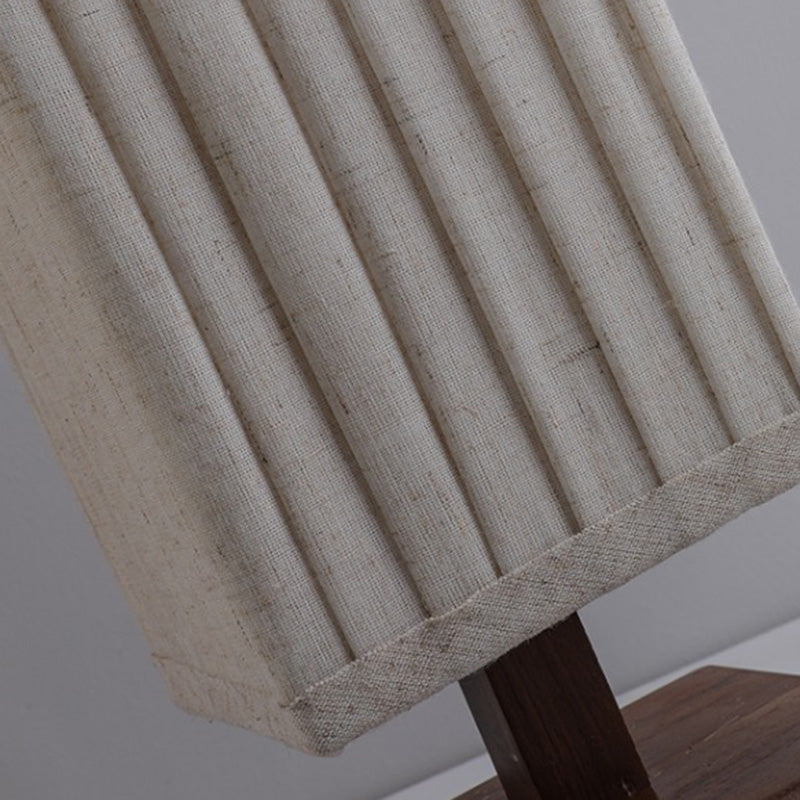 Kijiro Walnut Fabric LED Floor Lamp In Japanese Style
