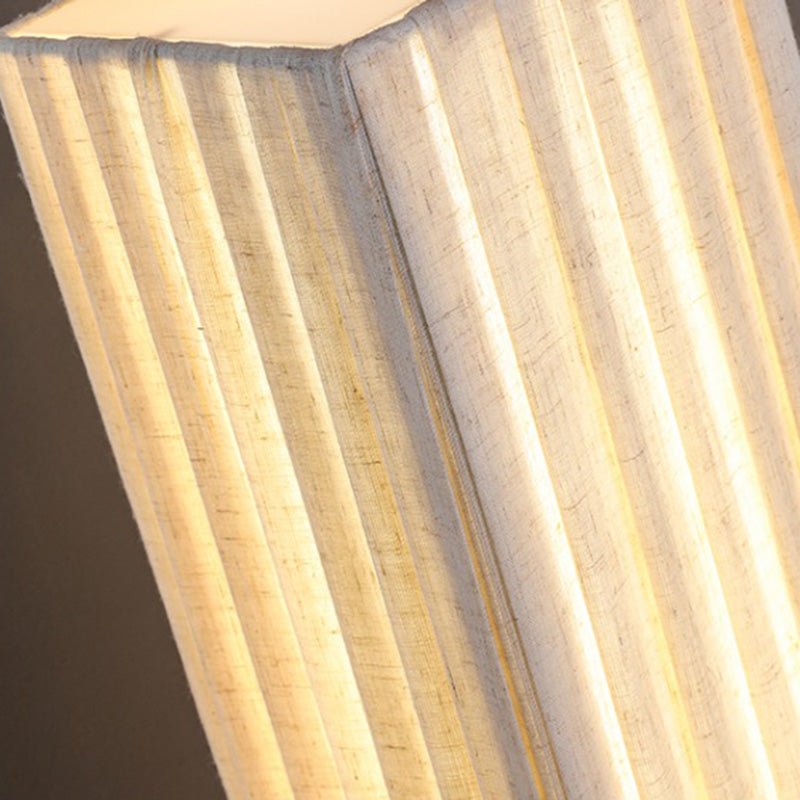 Kijiro Walnut Fabric LED Floor Lamp In Japanese Style