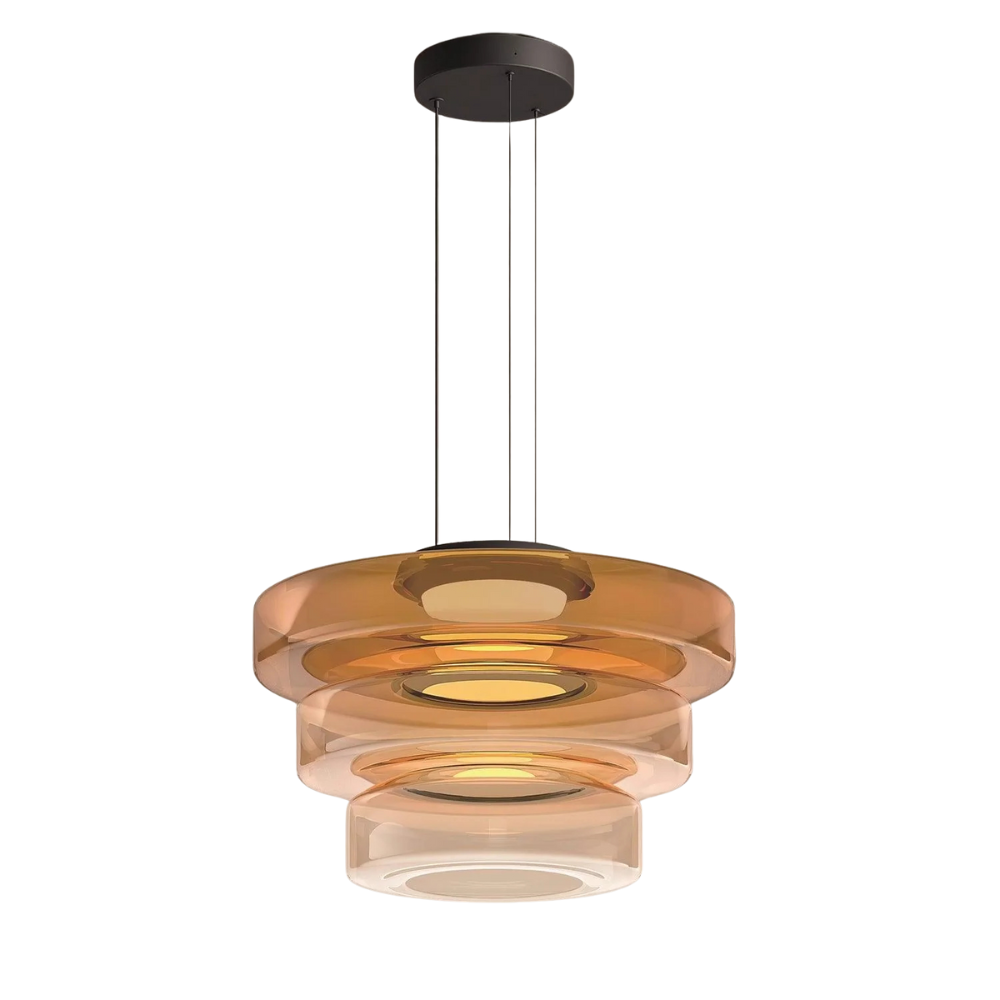 Bauhaus-Style Colored Glass Pendant Lamp