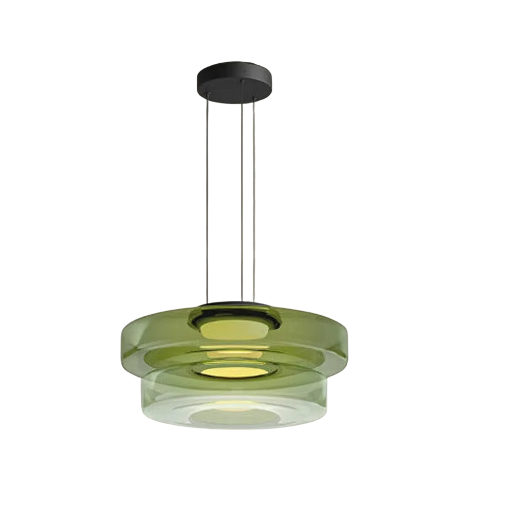Bauhaus-Style Colored Glass Pendant Lamp