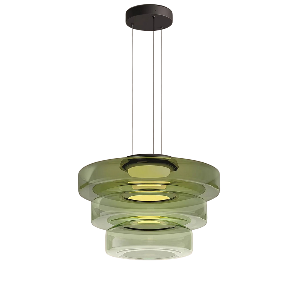 Bauhaus-Style Colored Glass Pendant Lamp