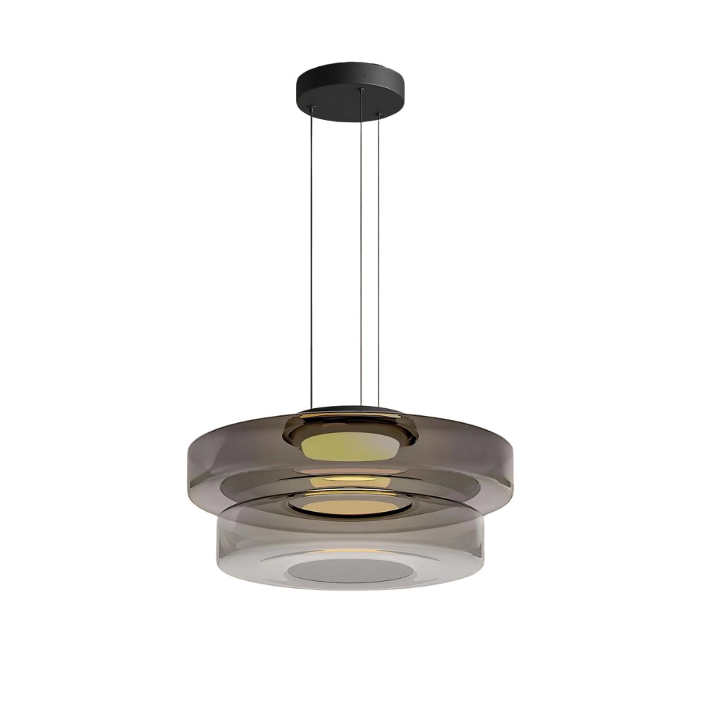 Bauhaus-Style Colored Glass Pendant Lamp