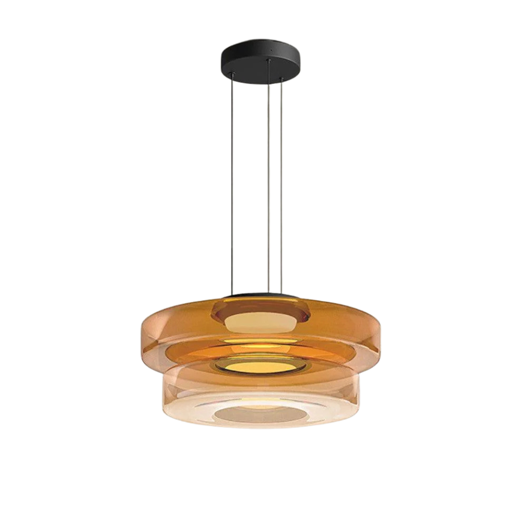 Bauhaus-Style Colored Glass Pendant Lamp