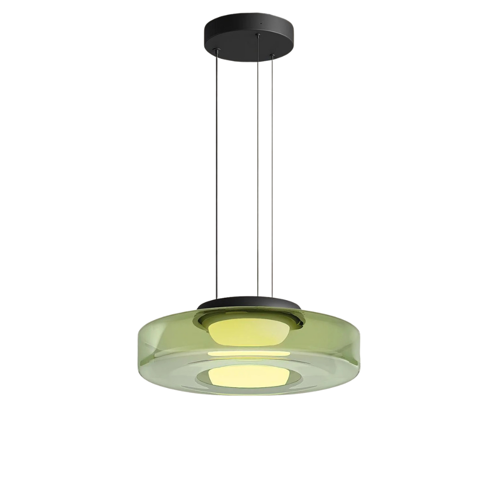 Bauhaus-Style Colored Glass Pendant Lamp