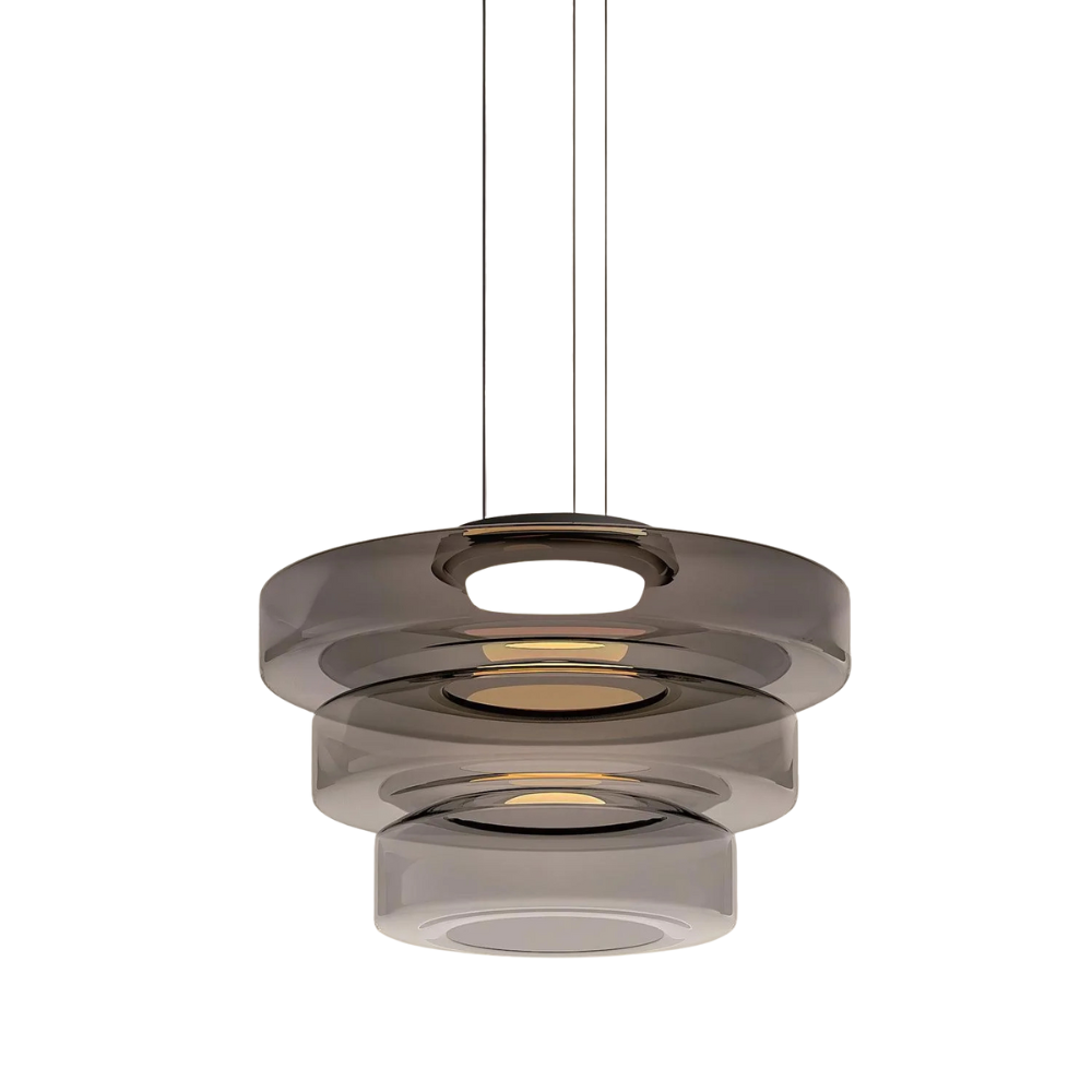 Bauhaus-Style Colored Glass Pendant Lamp