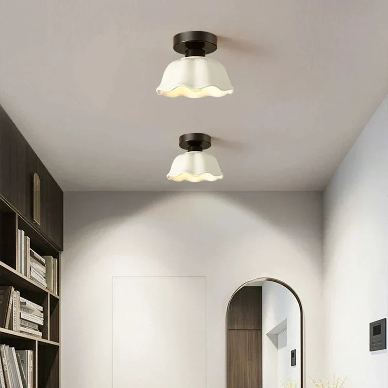Marisol | Glass & Ceramic Ceiling Light for Contemporary Living Spaces