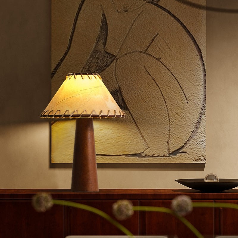 SoraLight | Wooden LED Table Lamp in Wabi-Sabi Japanese Rustic Style