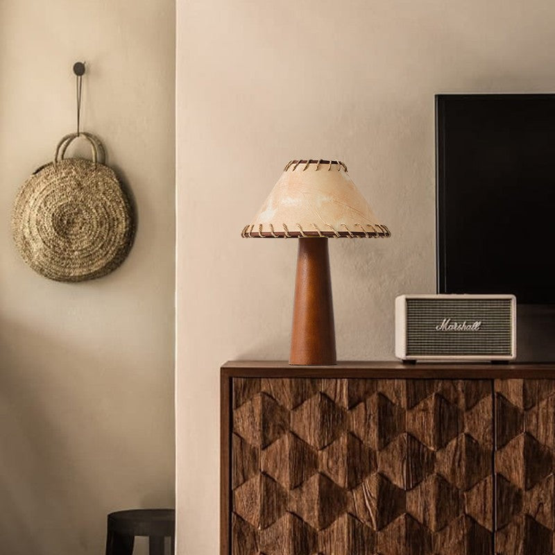 SoraLight | Wooden LED Table Lamp in Wabi-Sabi Japanese Rustic Style