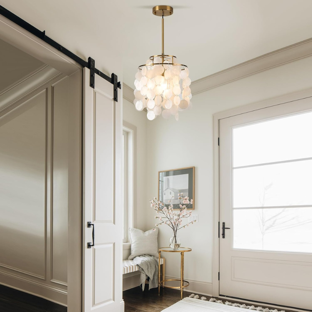 Hanging Lamp With Capiz Shells
