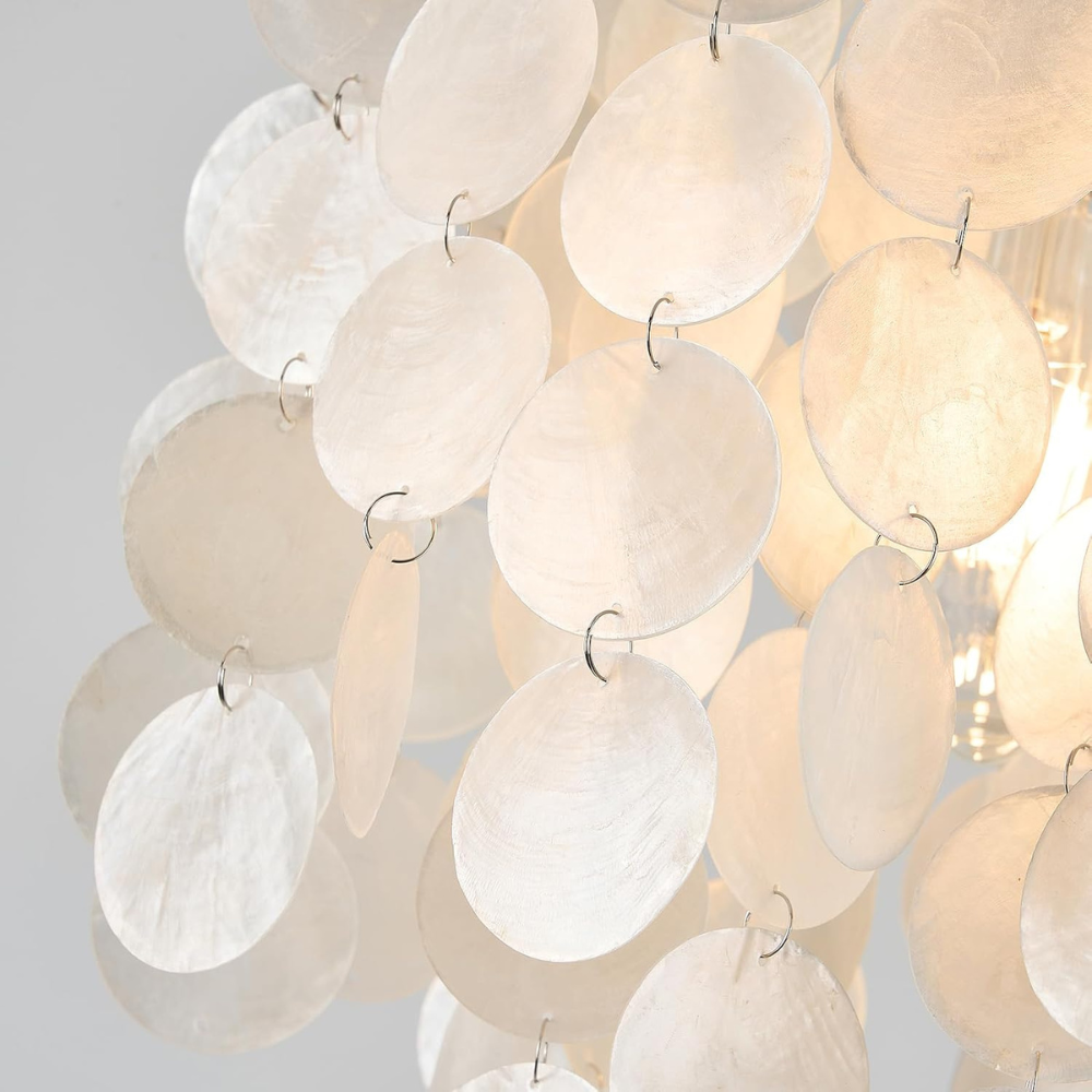 Hanging Lamp With Capiz Shells