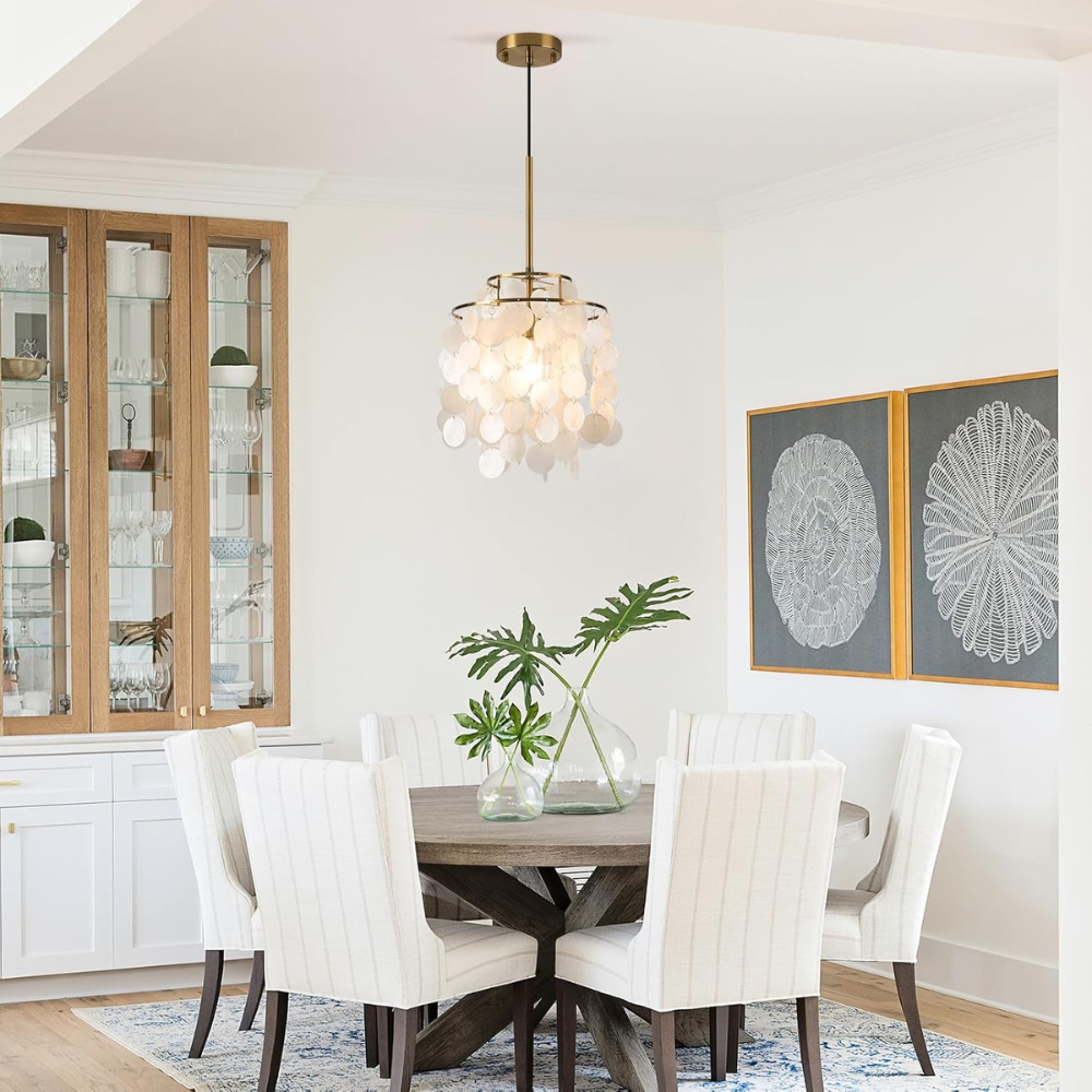 Hanging Lamp With Capiz Shells