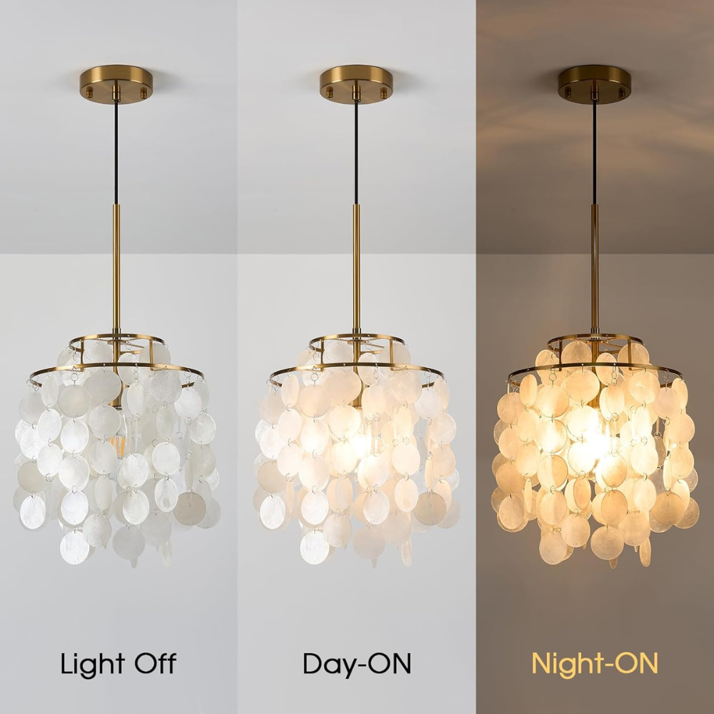 Hanging Lamp With Capiz Shells