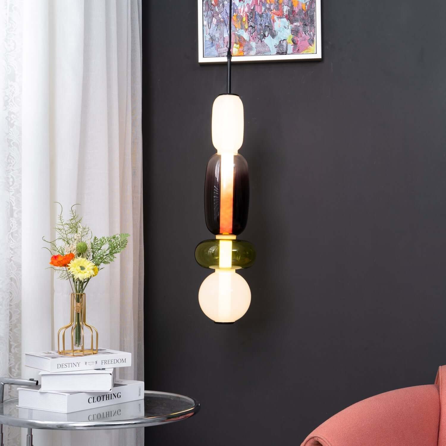 Colorful glass pendant lamp 4