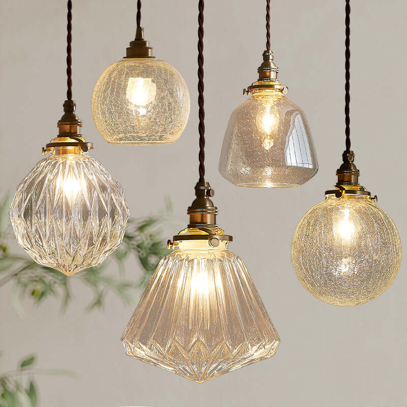 Crystal glass pendant light 1