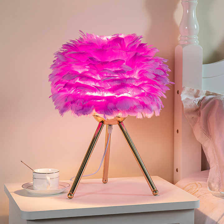 Dimmable feather table lamp 5