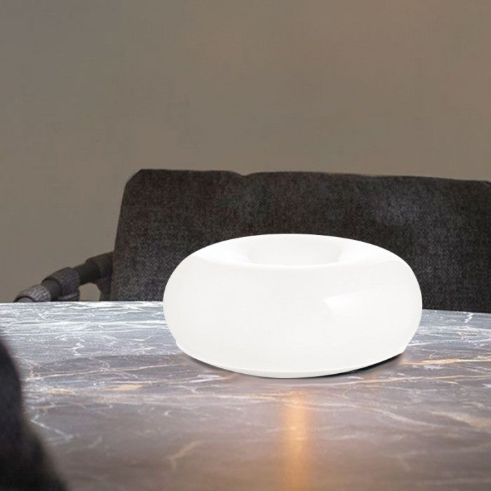 Lunara | Bauhaus Minimalist LED Table & Wall Light, Glass & Metal, Three-Level Dimming