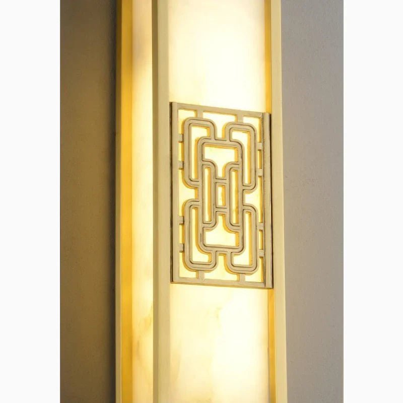 Liora | Chinese-Inspired Wall Sconce in Copper and Marble
