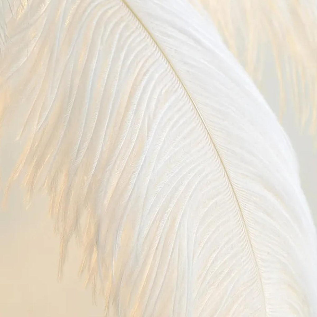 Aurelle | Verzierte Stehlampe mit Straußenbein-Details und Federakzenten für Ihr Zuhause