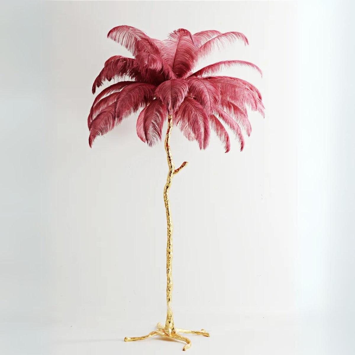 Aurelle | Verzierte Stehlampe mit Straußenbein-Details und Federakzenten für Ihr Zuhause