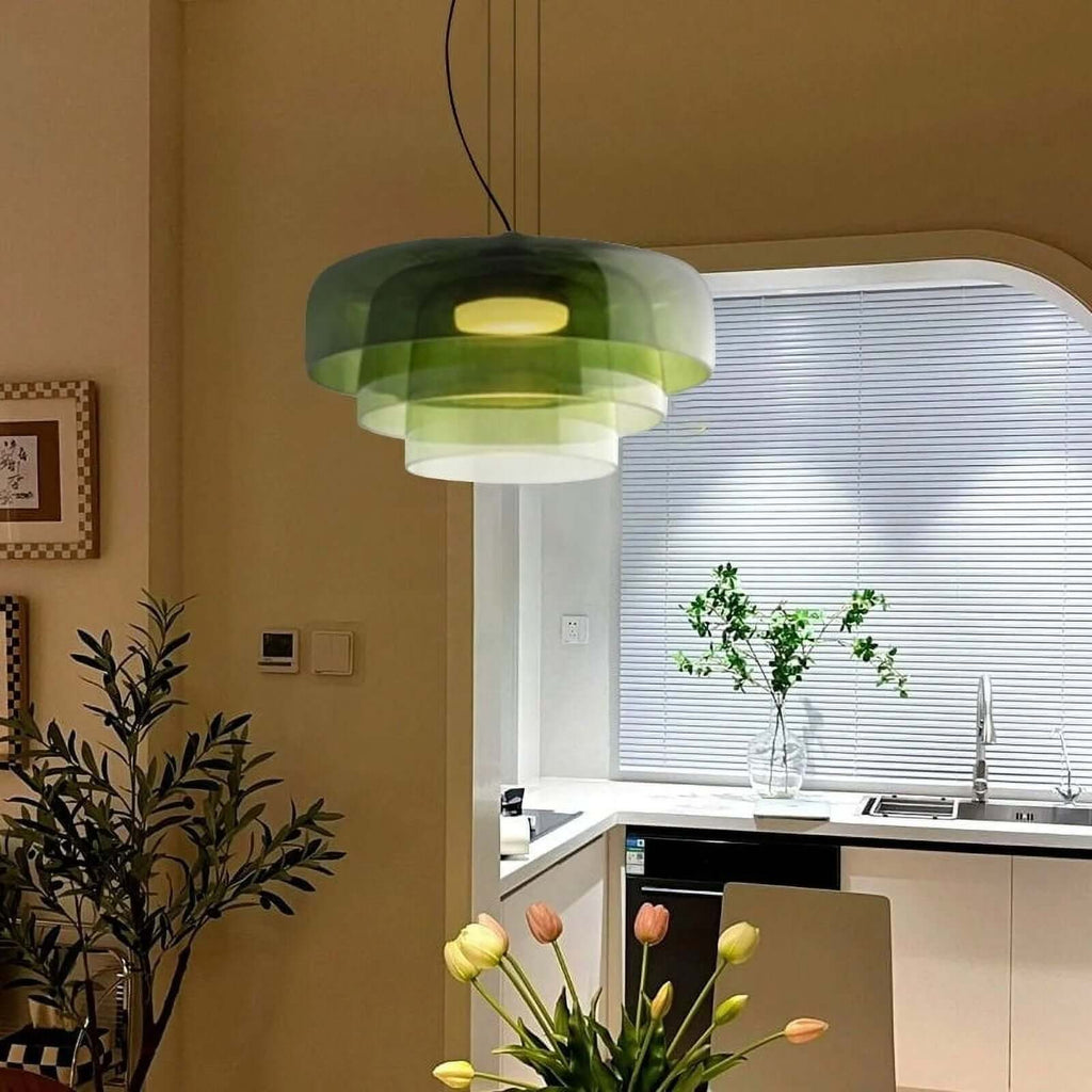 Elegant glass pendant light with LED 1