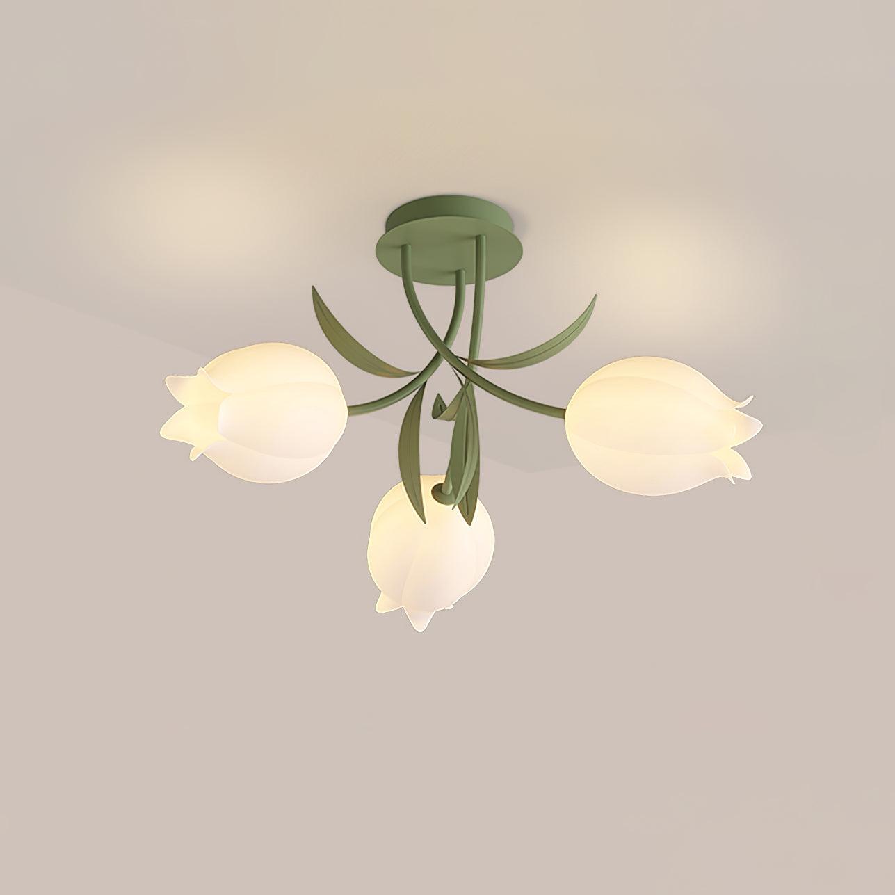 Lily Petal Ceiling Fixture for Living Rooms | Elegant Floral Design
