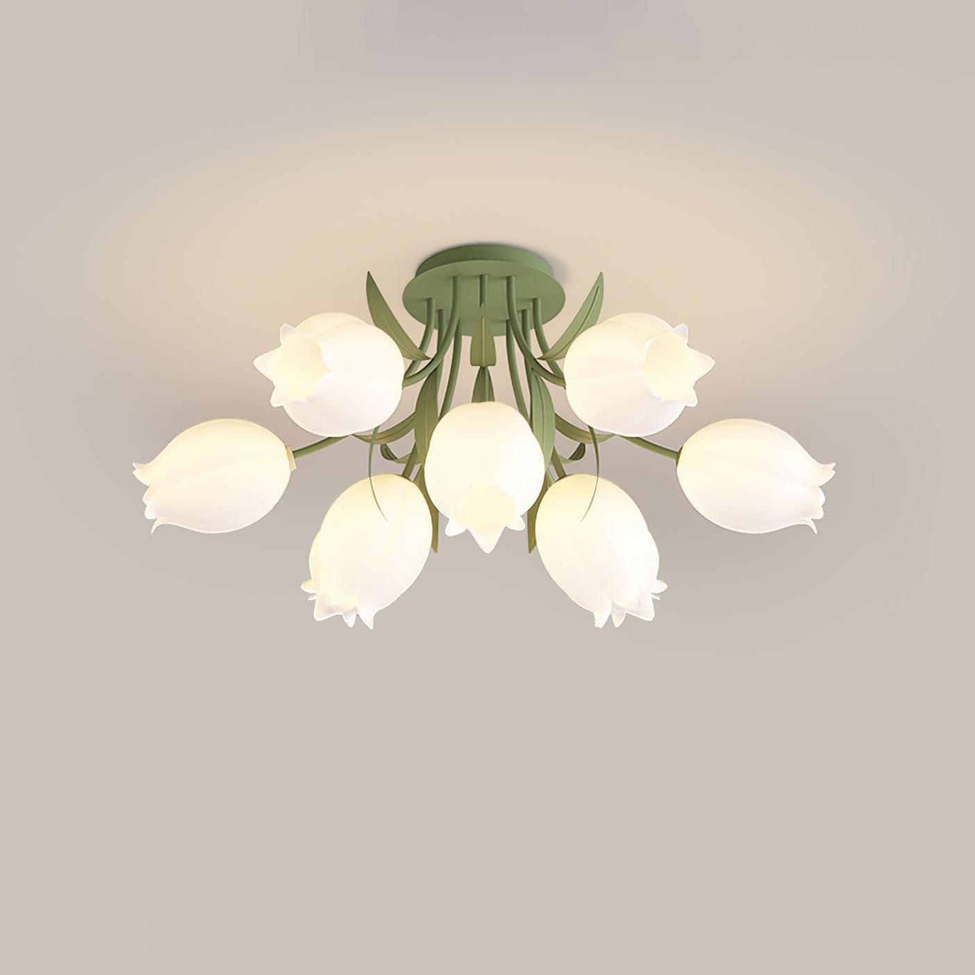Lily Petal Ceiling Fixture for Living Rooms | Elegant Floral Design