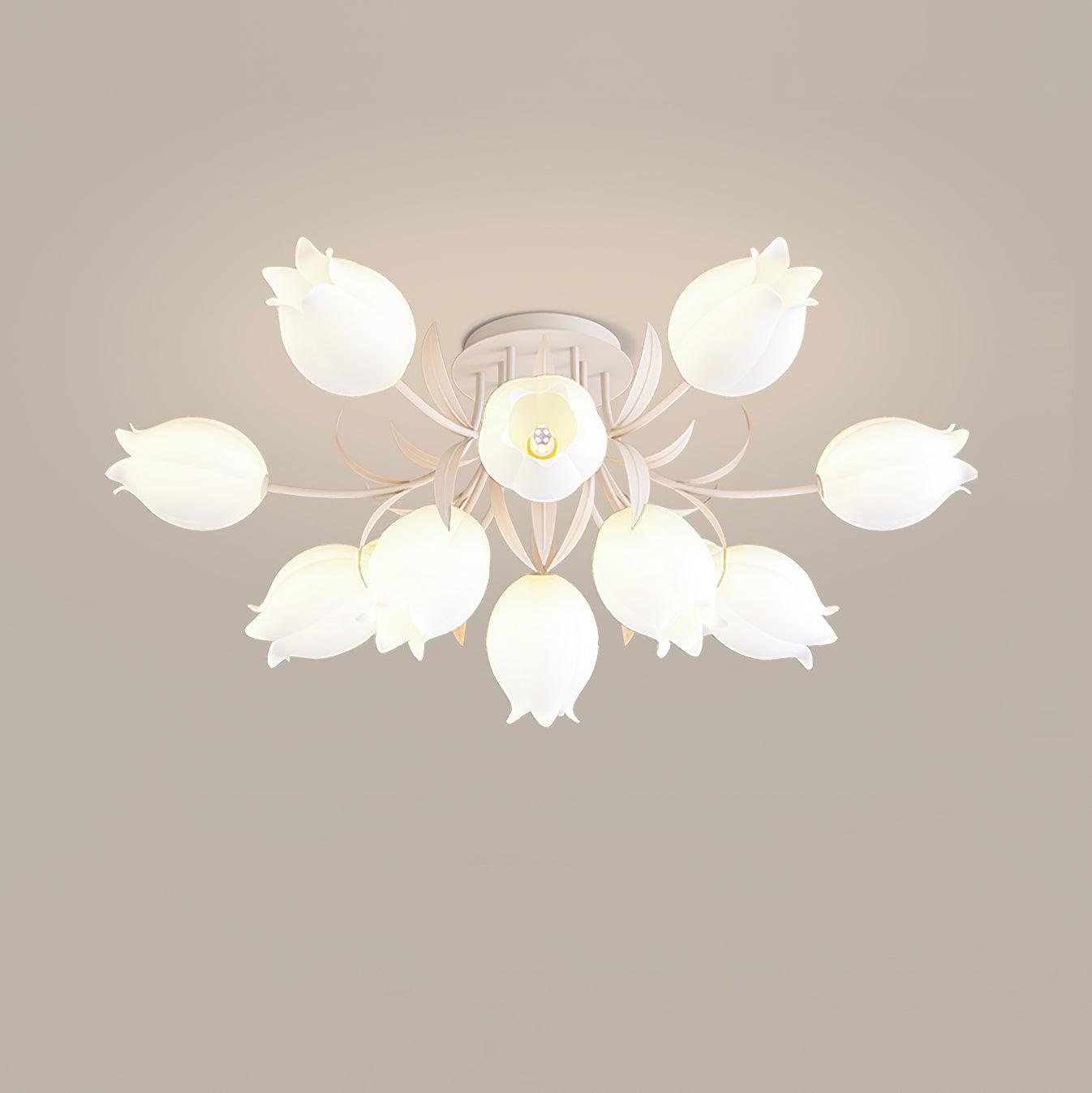 Lily Petal Ceiling Fixture for Living Rooms | Elegant Floral Design