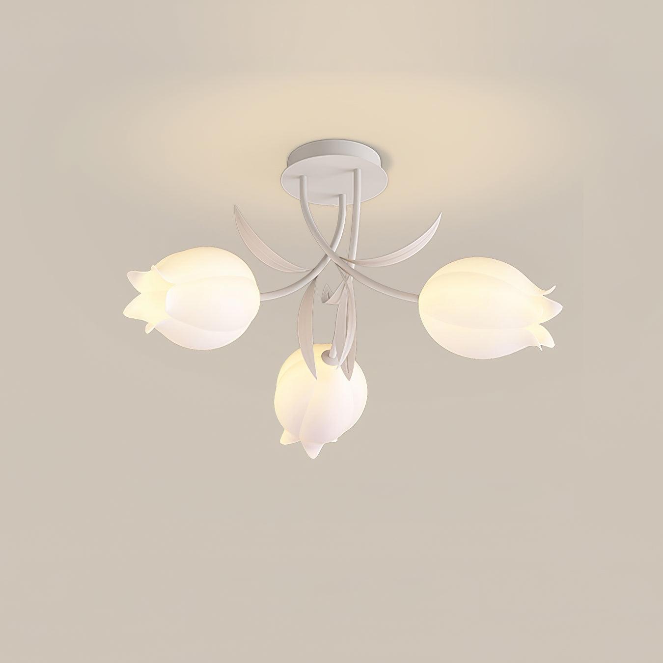 Lily Petal Ceiling Fixture for Living Rooms | Elegant Floral Design