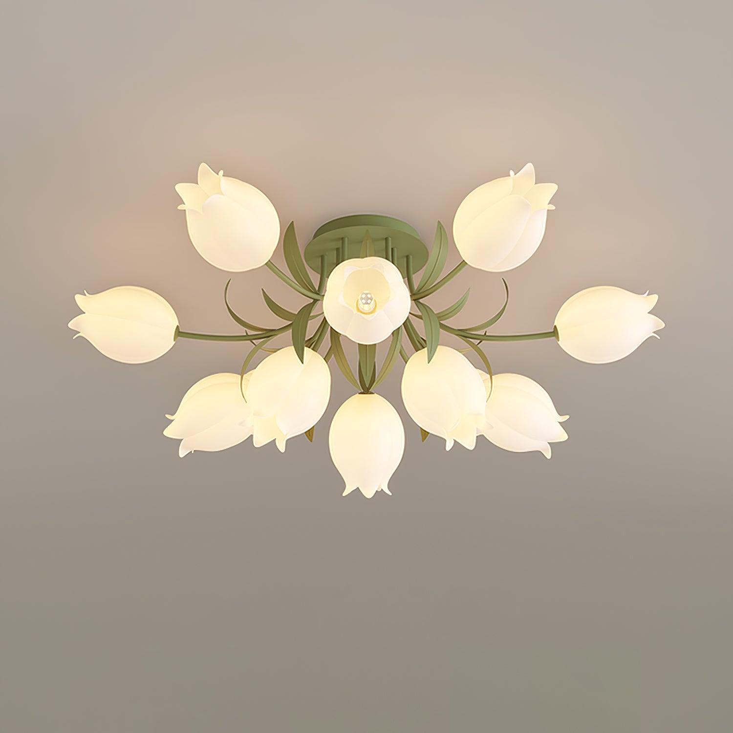 Lily Petal Ceiling Fixture for Living Rooms | Elegant Floral Design