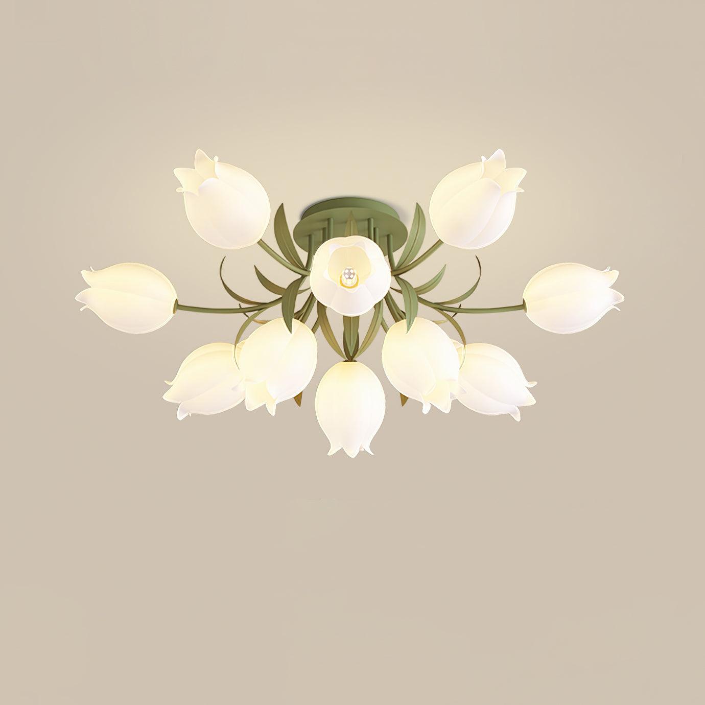 Lily Petal Ceiling Fixture for Living Rooms | Elegant Floral Design