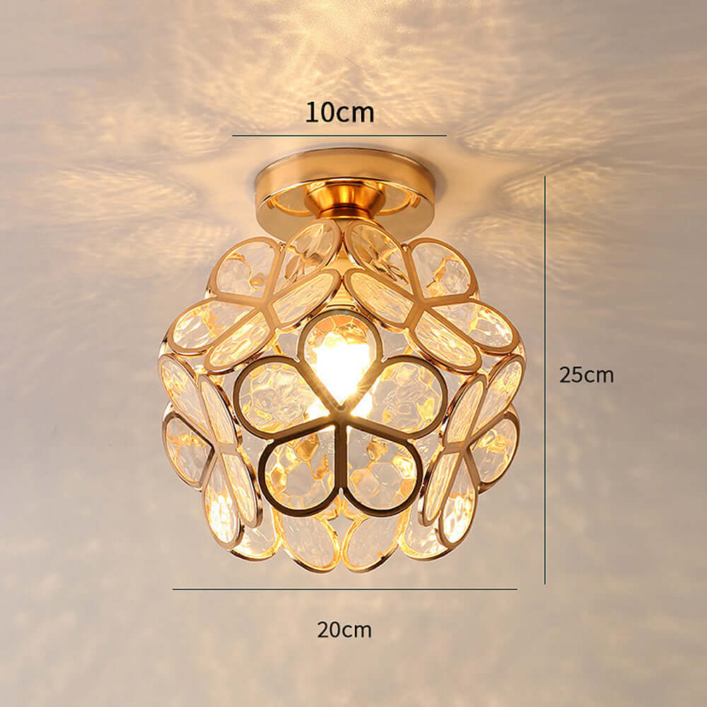 Flower design glass ceiling light hallway 8