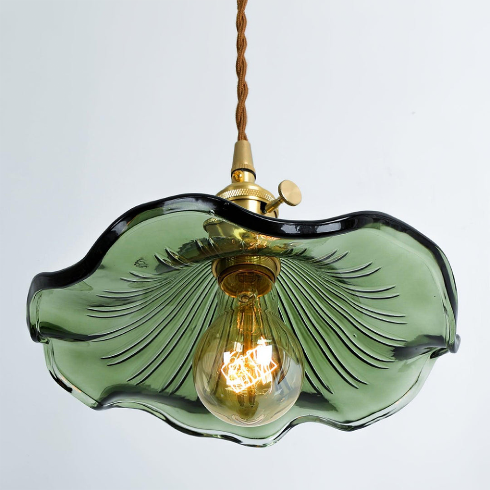 Liora | Glass Hibiscus Pendant Light for Bedroom