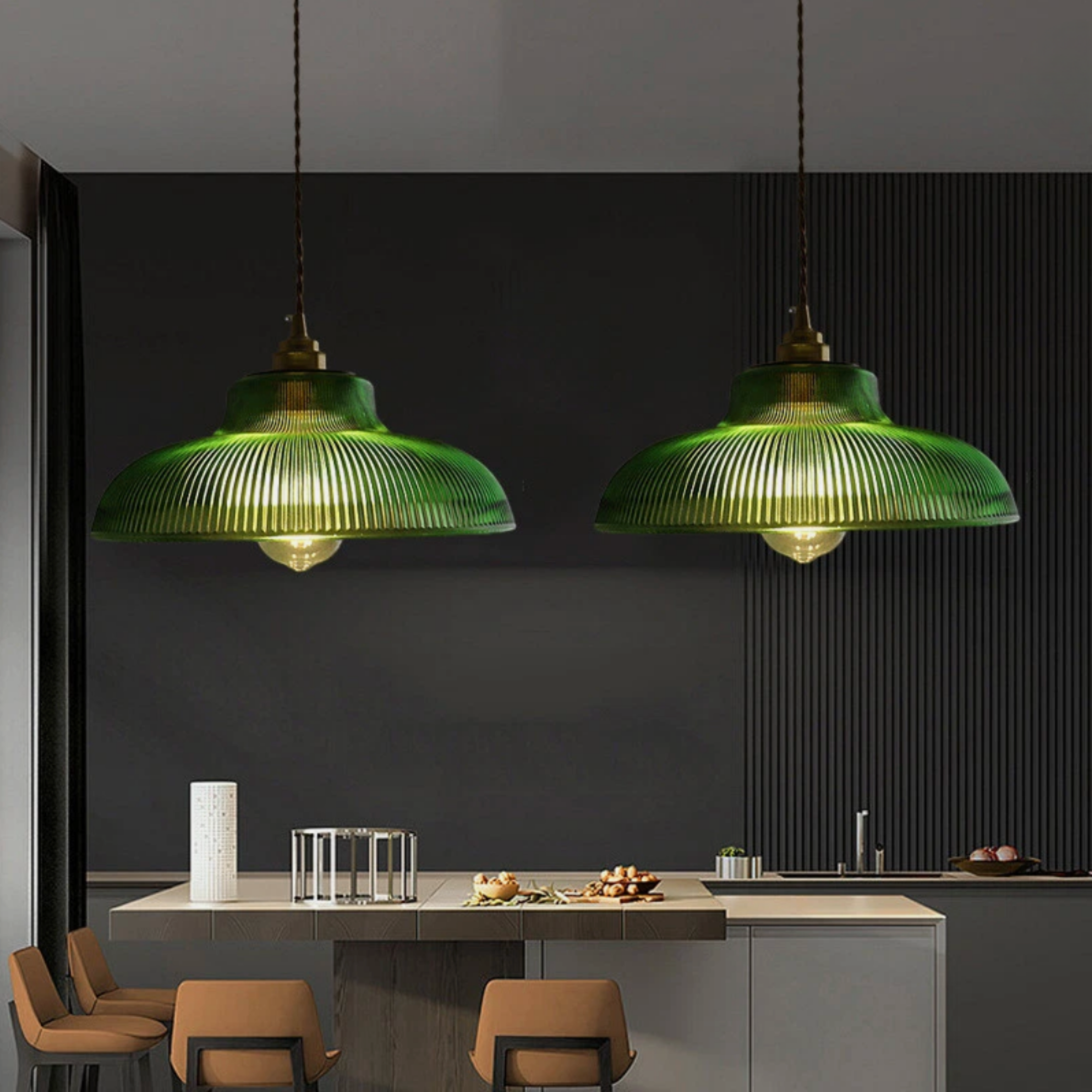 Aureli Glas Küchenpendelleuchte mit verstellbarem Kabel