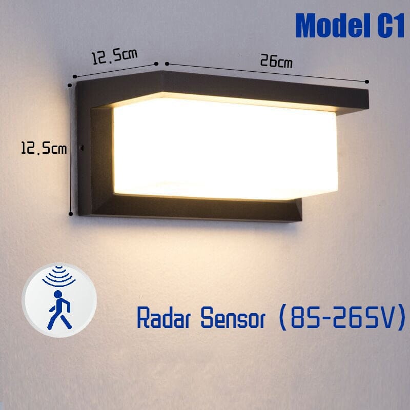 AstraGuard Waterproof Motion Sensor LED Wall Lamps