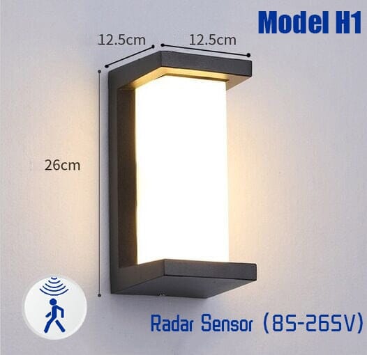 AstraGuard Waterproof Motion Sensor LED Wall Lamps