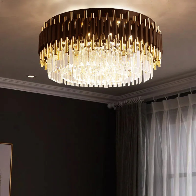 Astrahaven Crystal Black Chandelier With Retro Modern Charm