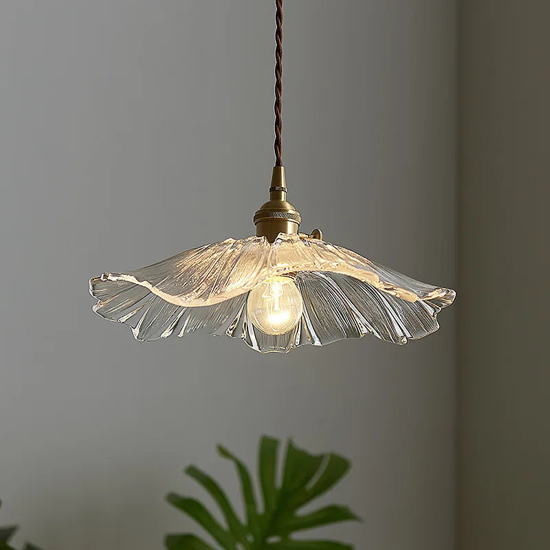 Floral Glass Hanging Lamp