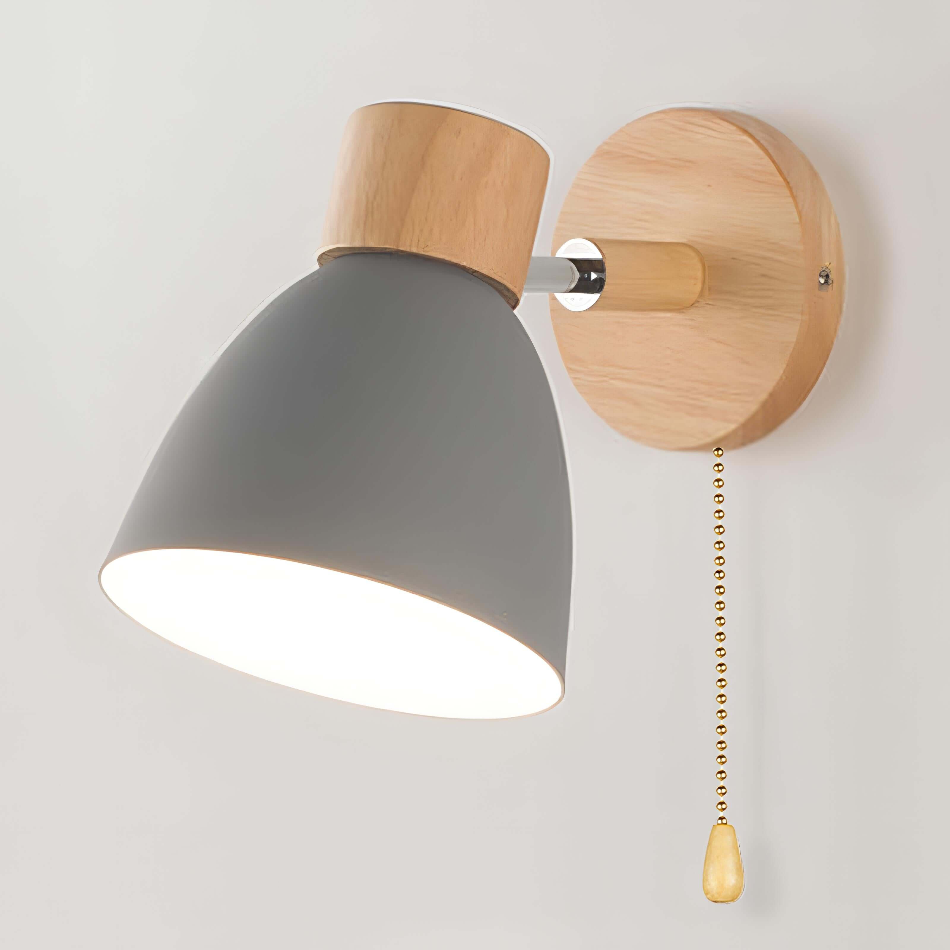 Hanging wall lamp wood Nordic Modern 2