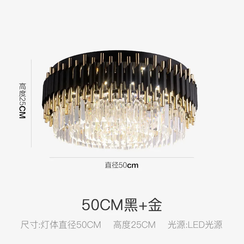 Astrahaven Crystal Black Chandelier With Retro Modern Charm