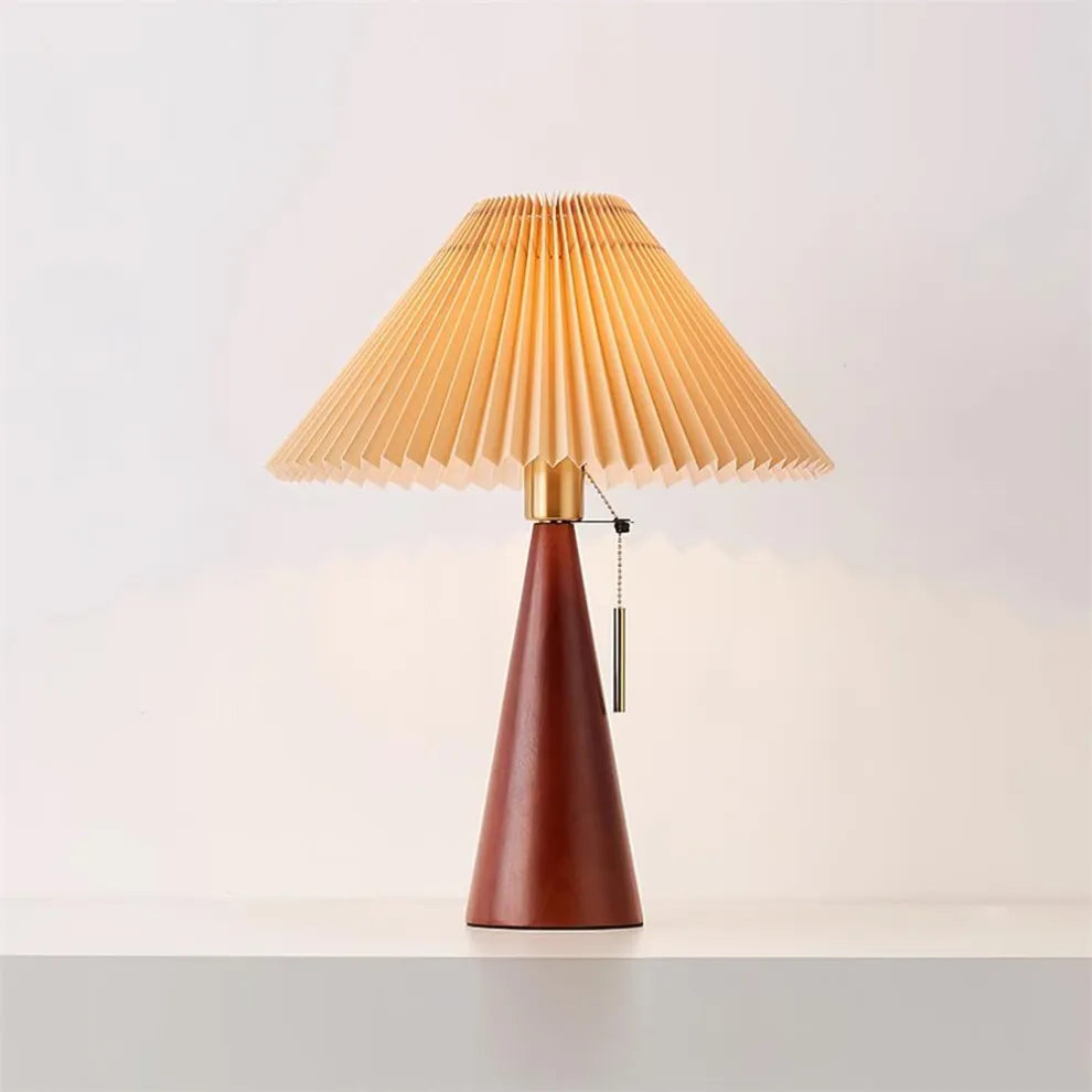 Kairoa Japanese-Inspired Walnut Retro Table Lamp Wood Accent