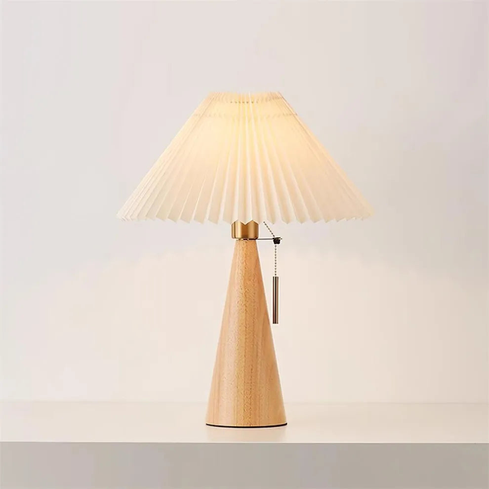Kairoa Japanisch inspirierte Retro-Tischlampe aus Walnuss Holzakzent