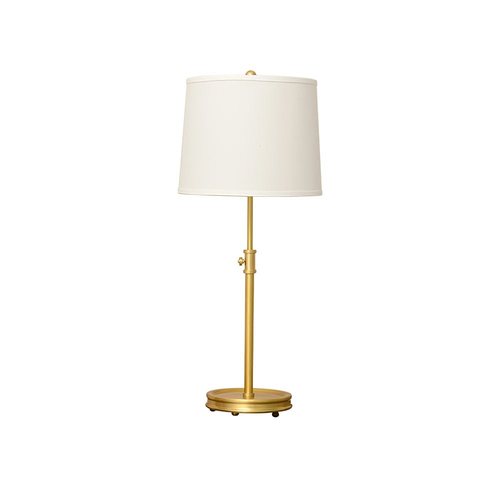 Aurelle | Goldene Tischlampe mit Stoffschirm